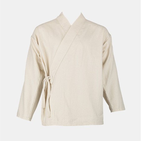 veste samue écru pour le shiatsu veste samue écru pour le shiatsu