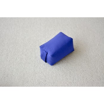 Mini-zafu brique (épeautre) bleu roi