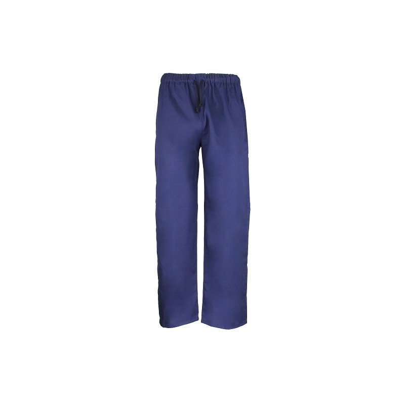 pantalon bleu en coton bio