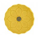 Brûle encens Fleur de lotus, en fonte du Japon, jaune