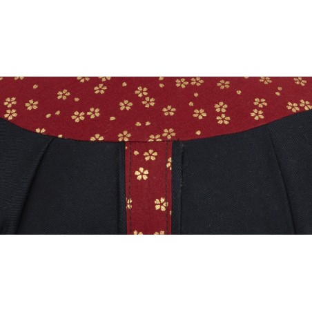 Zafu standard kapok Spécial Noël, noir, tissu japonais