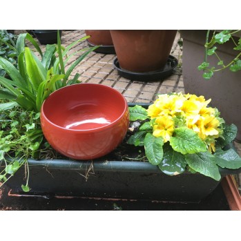 Vase pour ikebana et art floral, Terre de sienne